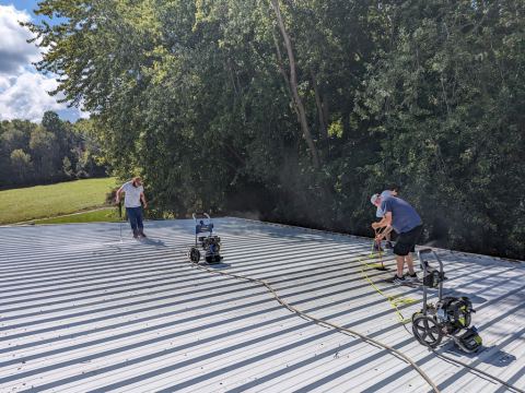 Re-sealing Church Roof, photo 2